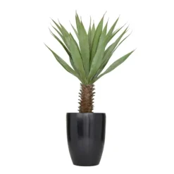 Sisal Palmtree In Sleek Black Planter-Kirkland's Home Fashion