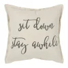 Sit Down Stay Awhile Accent Pillow-Kirkland's Home Online