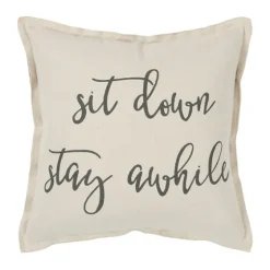 Sit Down Stay Awhile Accent Pillow-Kirkland's Home Online