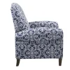 Sky Blue Fretwork Upholstered High Back Recliner-Kirkland's Home Best