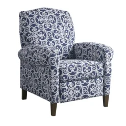 Sky Blue Fretwork Upholstered High Back Recliner-Kirkland's Home Best