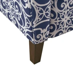 Sky Blue Fretwork Upholstered High Back Recliner-Kirkland's Home Best