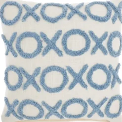 Sky Tufted Xoxo Throw Pillow-Kirkland's Home Online