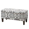 Slate Blue Ikat Storage Ottoman-Kirkland's Home New
