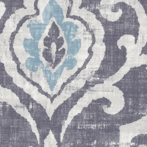 Slate Blue Ikat Storage Ottoman-Kirkland's Home New