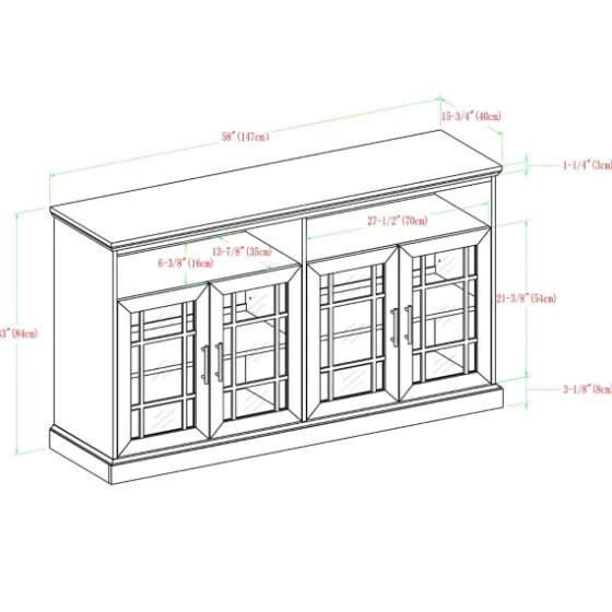 Slate Glass Door Classic Tv Stand-Kirkland's Home Store
