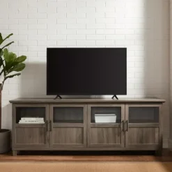 Slate Glass Paneled Door Tv Stand-Kirkland's Home Outlet