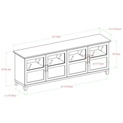 Slate Glass Paneled Door Tv Stand-Kirkland's Home Outlet