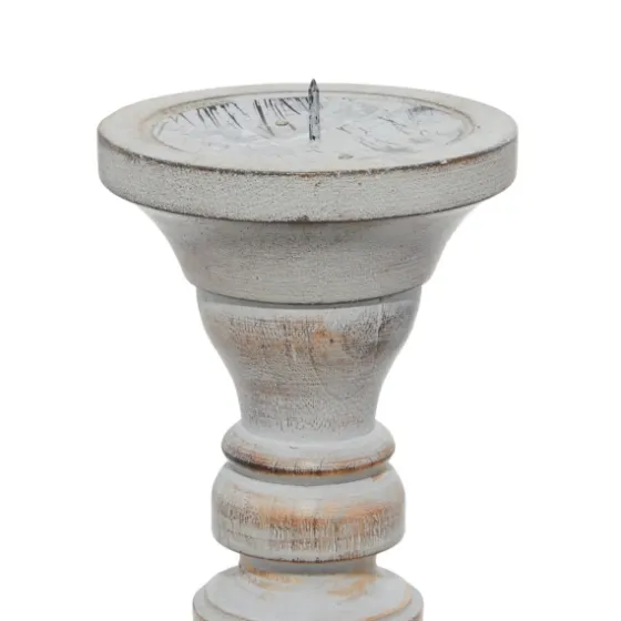 Slate Rustic Mango Wood 3-Pc. Candle Holder Set-Kirkland's Home Discount