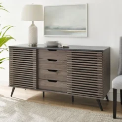Slate Slatted 4-Drawer Cabinet-Kirkland's Home Discount
