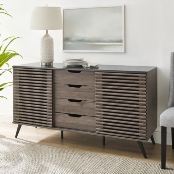 Slate Slatted 4-Drawer Cabinet-Kirkland's Home Discount