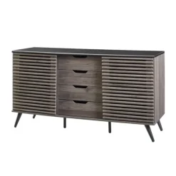Slate Slatted 4-Drawer Cabinet-Kirkland's Home Discount