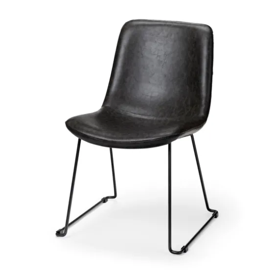 Slate Vegan Leather Bucket Dining Chairs, Set Of 2-Kirkland's Home Best