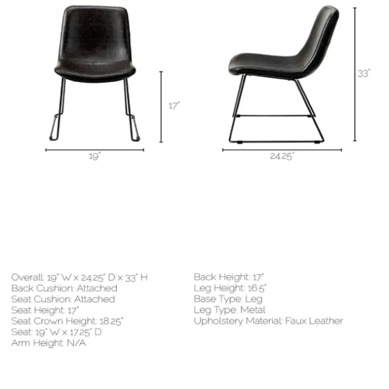 Slate Vegan Leather Bucket Dining Chairs, Set Of 2-Kirkland's Home Best