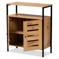Slatted Oak Wood Cabinet-Kirkland's Home Best Sale