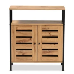 Slatted Oak Wood Cabinet-Kirkland's Home Best Sale