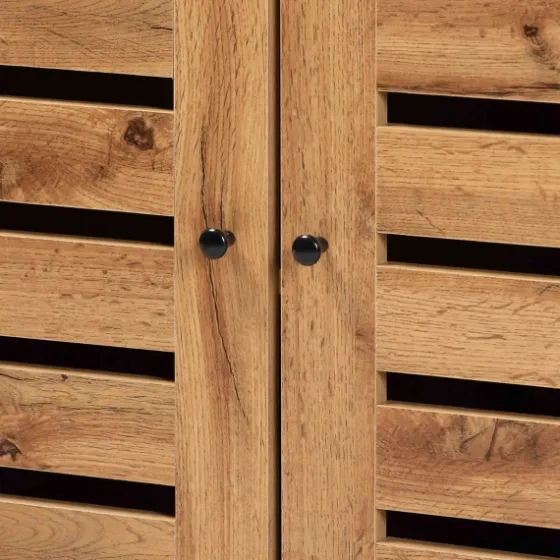 Slatted Oak Wood Cabinet-Kirkland's Home Best Sale