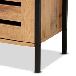 Slatted Oak Wood Cabinet-Kirkland's Home Best Sale