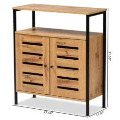 Slatted Oak Wood Cabinet-Kirkland's Home Best Sale