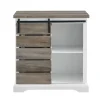 Slatted Sliding Barn Door White And Cabinet-Kirkland's Home Outlet
