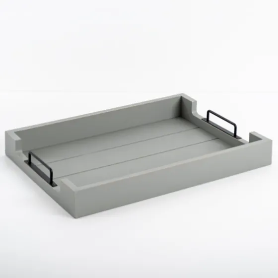 Slatted Wood & Metal Handles Tray-Kirkland's Home Hot