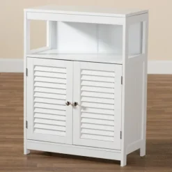 Slatted Wood Bathroom Cabinet-Kirkland's Home Fashion