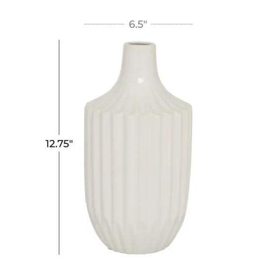 Slender Curtain Ribbed Vase, 13 In.-Kirkland's Home Sale