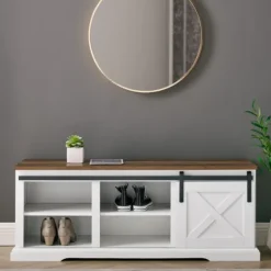 Sliding Barn Door Bench-Kirkland's Home Fashion