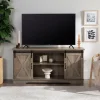 Sliding Barn Door Open Shelf Wash Tv Stand-Kirkland's Home Cheap