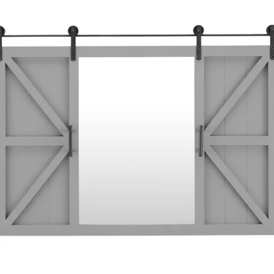 Sliding Barn Door Wall Mirror-Kirkland's Home Fashion