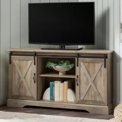 Sliding Barn Doors Corner Tv Stand-Kirkland's Home Best