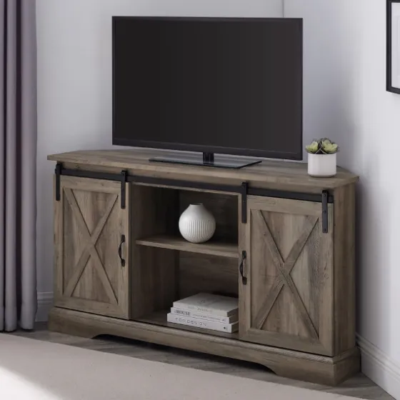 Sliding Barn Doors Corner Tv Stand-Kirkland's Home Best