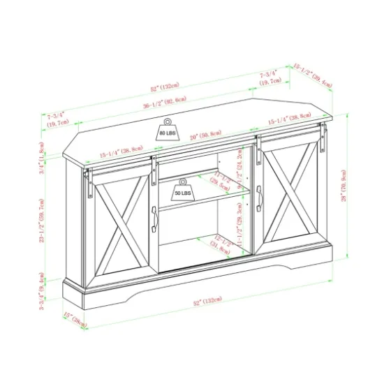 Sliding Barn Doors Corner Tv Stand-Kirkland's Home Best