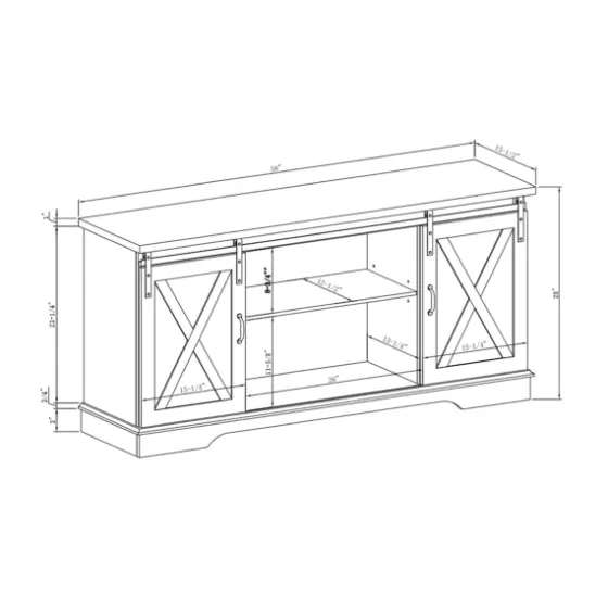 Sliding Door Rustic Oak Top Tv Stand-Kirkland's Home Hot