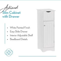 Slim Single Door Cabinet With Drawer-Kirkland's Home Hot