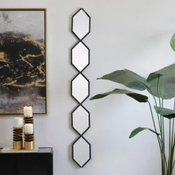 Slim Stacked Hexagons Wall Mirror-Kirkland's Home Discount
