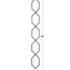Slim Stacked Hexagons Wall Mirror-Kirkland's Home Discount