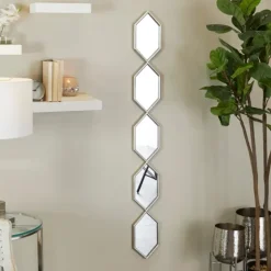 Slim Stacked Hexagons Wall Mirror-Kirkland's Home Outlet