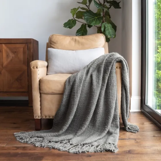 Slubbed Yarn Throw-Kirkland's Home Online