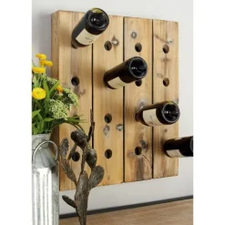 Small Rustic Barn Wood Wine Bottle Holder-Kirkland's Home Shop