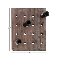 Small Rustic Barn Wood Wine Bottle Holder-Kirkland's Home Shop