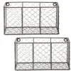 Small Wall Hanging Chicken Wire Baskets, Set Of 2-Kirkland's Home Fashion