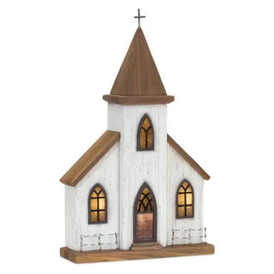 Small Wooden Church Tabletop Statue-Kirkland's Home New