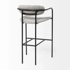 Smoke Arm Rest Upholstered Bar Stool-Kirkland's Home Cheap