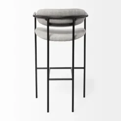 Smoke Arm Rest Upholstered Bar Stool-Kirkland's Home Cheap