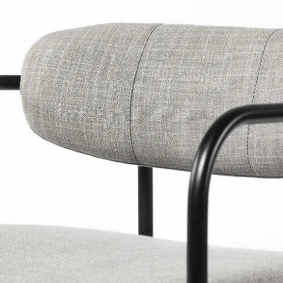 Smoke Arm Rest Upholstered Bar Stool-Kirkland's Home Cheap