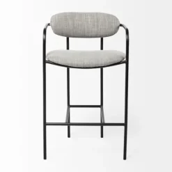 Smoke Arm Rest Upholstered Counter Stool-Kirkland's Home Flash Sale