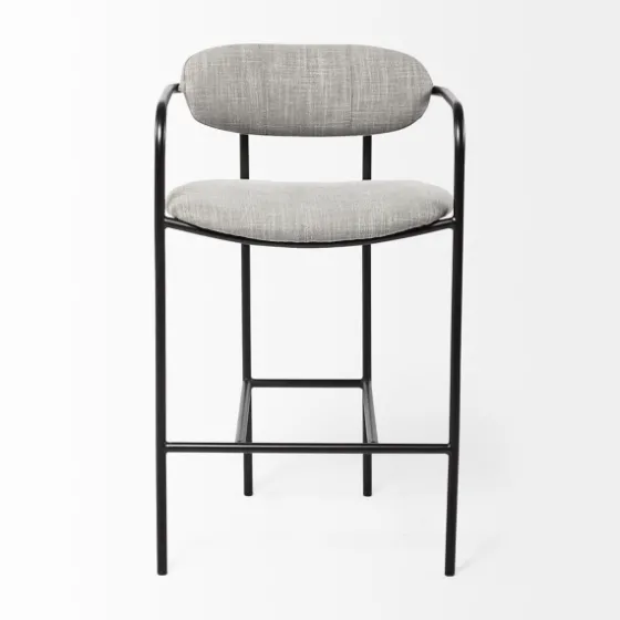 Smoke Arm Rest Upholstered Counter Stool-Kirkland's Home Flash Sale