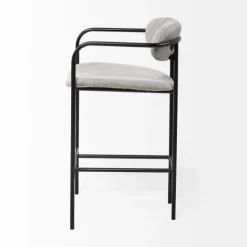 Smoke Arm Rest Upholstered Counter Stool-Kirkland's Home Flash Sale