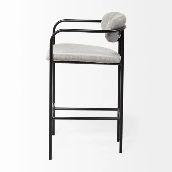 Smoke Arm Rest Upholstered Counter Stool-Kirkland's Home Flash Sale
